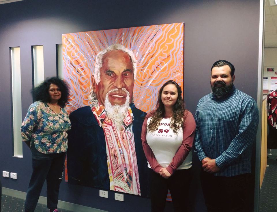 Banjo Clarke Painting for Dept of Human Services Warrnambool